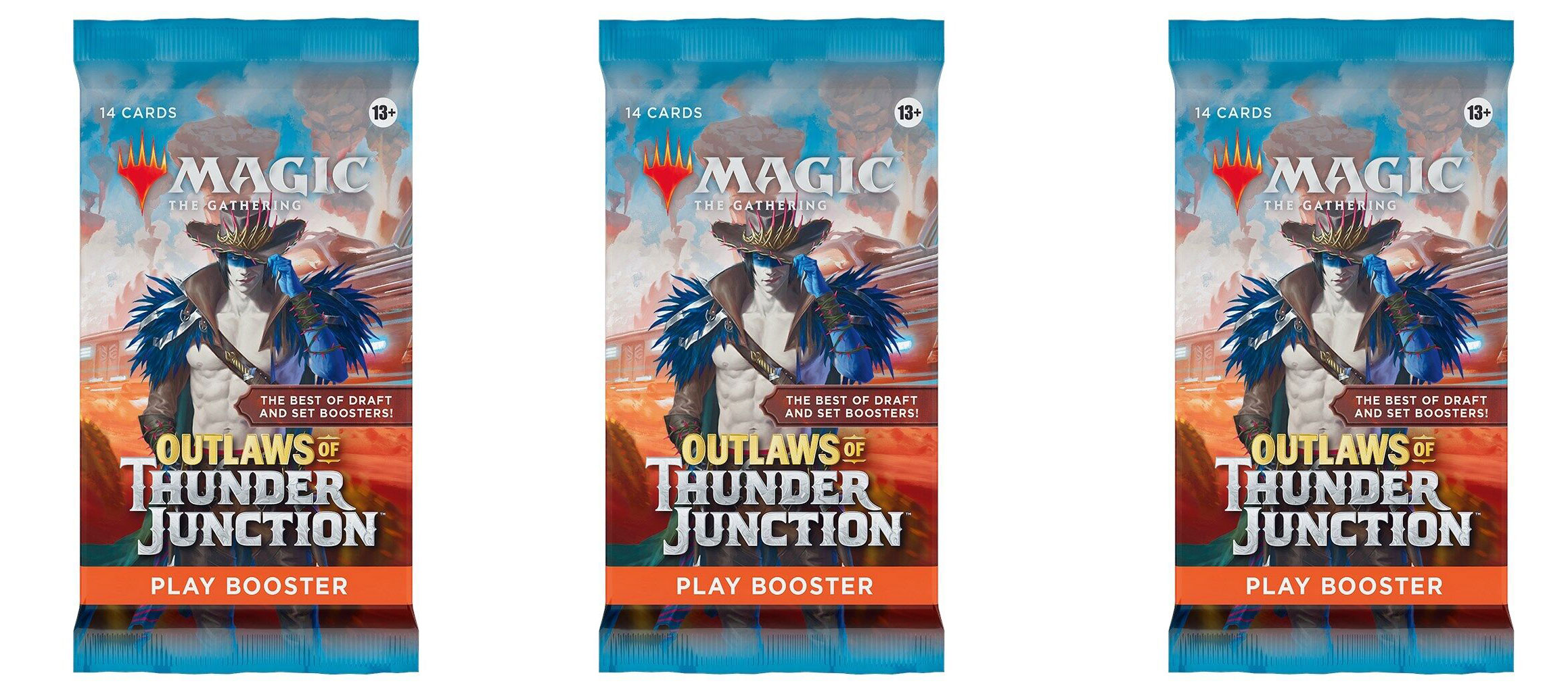 3 Packs Magic the Gathering Play Booster Pack Lot MTG Outlaws of Thunder  Junctio